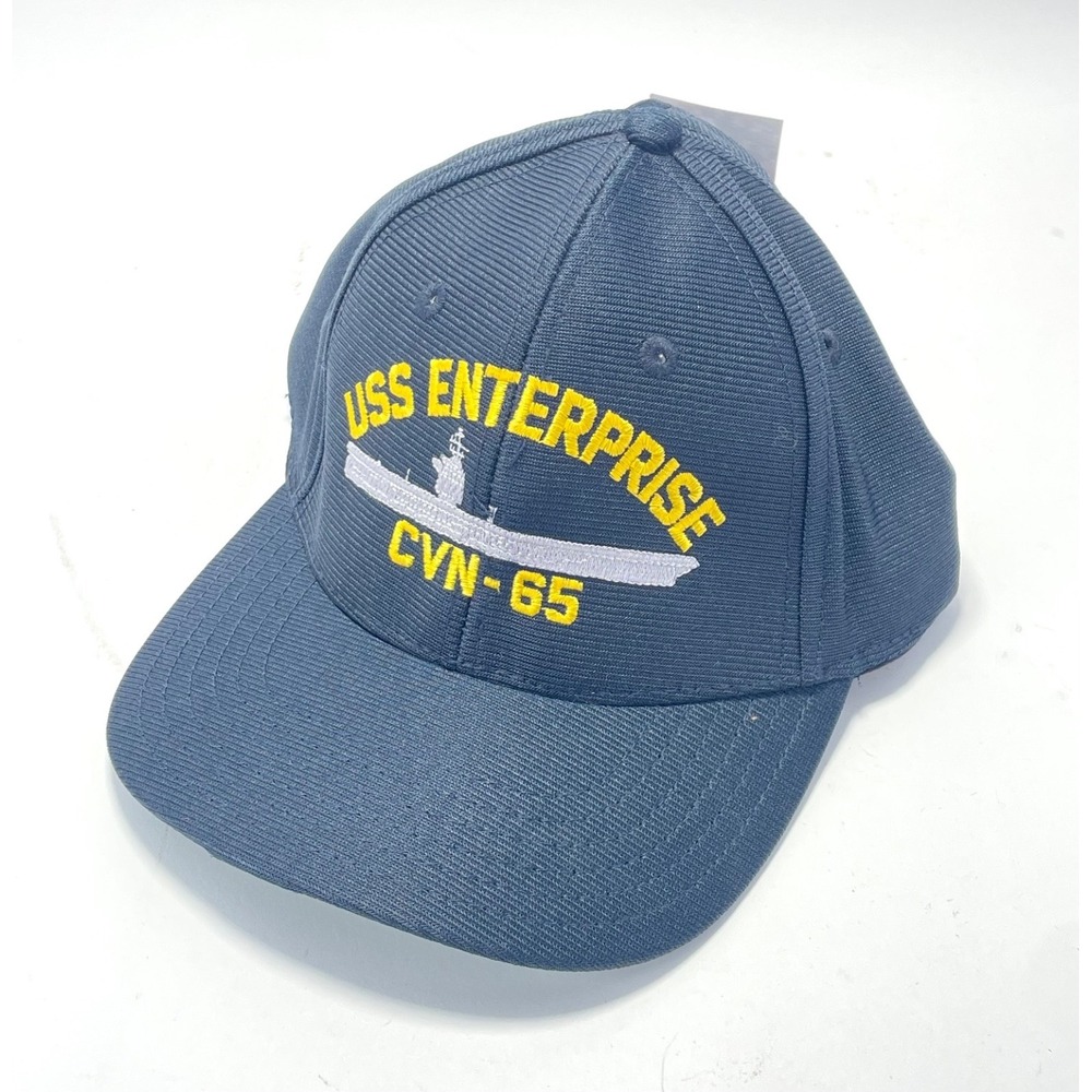 USS Enterprise CVN-65 Hat US Navy Eagle Crest Cap Made USA Adjustable